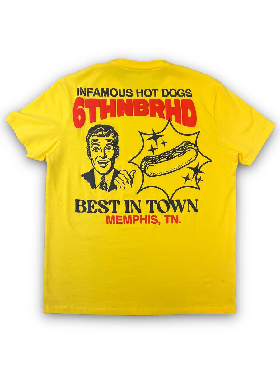 6TH NBRHD INFAMOUS HOT DOGS TEE