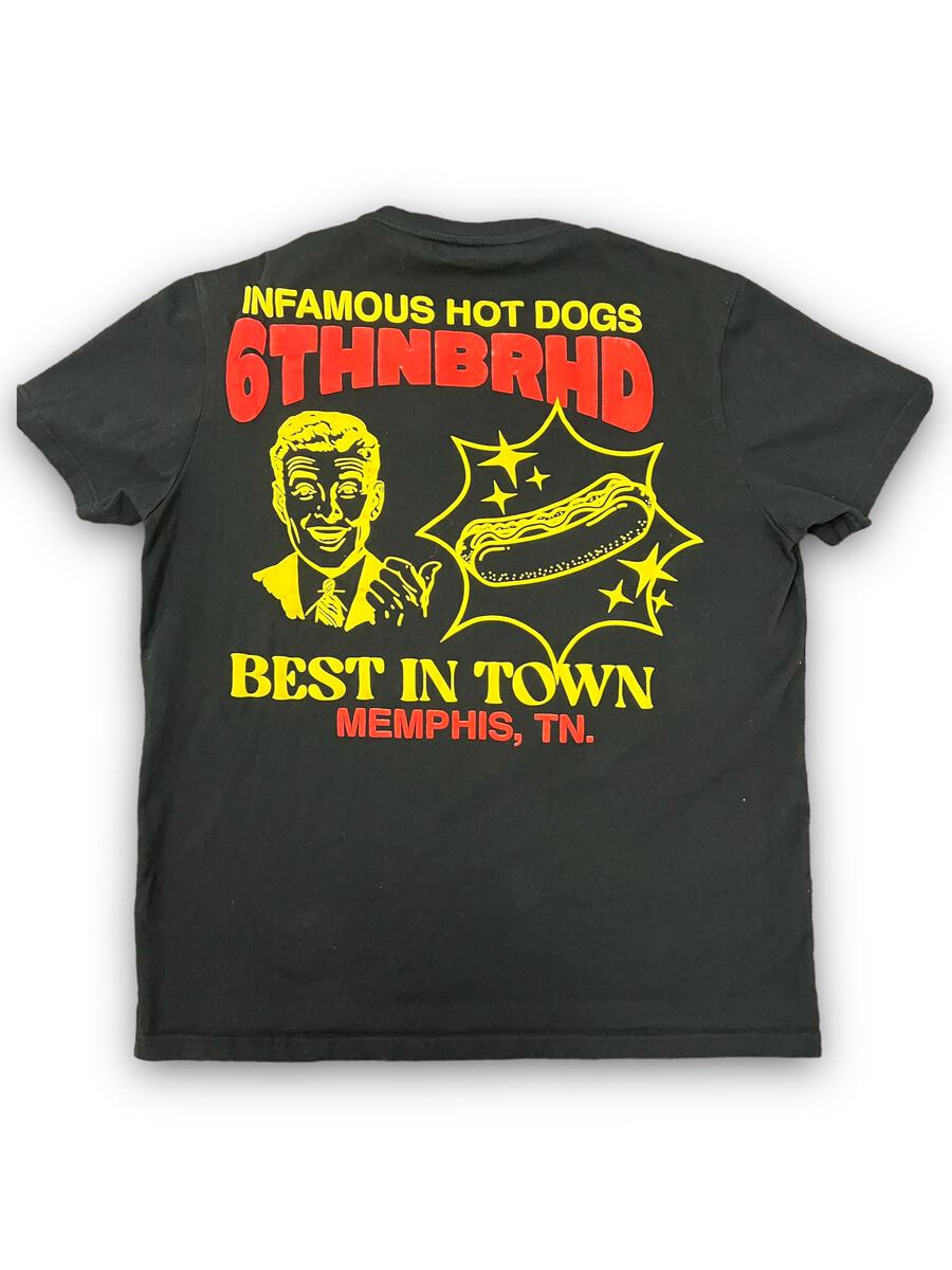 6TH NBRHD INFAMOUS HOT DOGS TEE