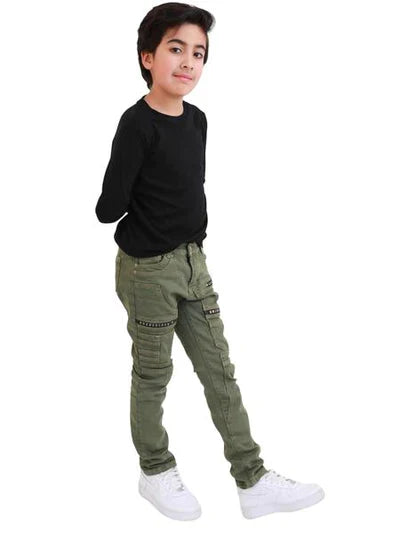 VALABASAS KIDS JEANS "FOX" OLIVE