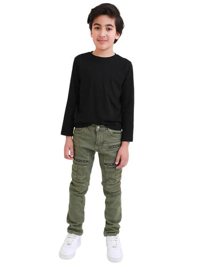 VALABASAS KIDS JEANS "FOX" OLIVE