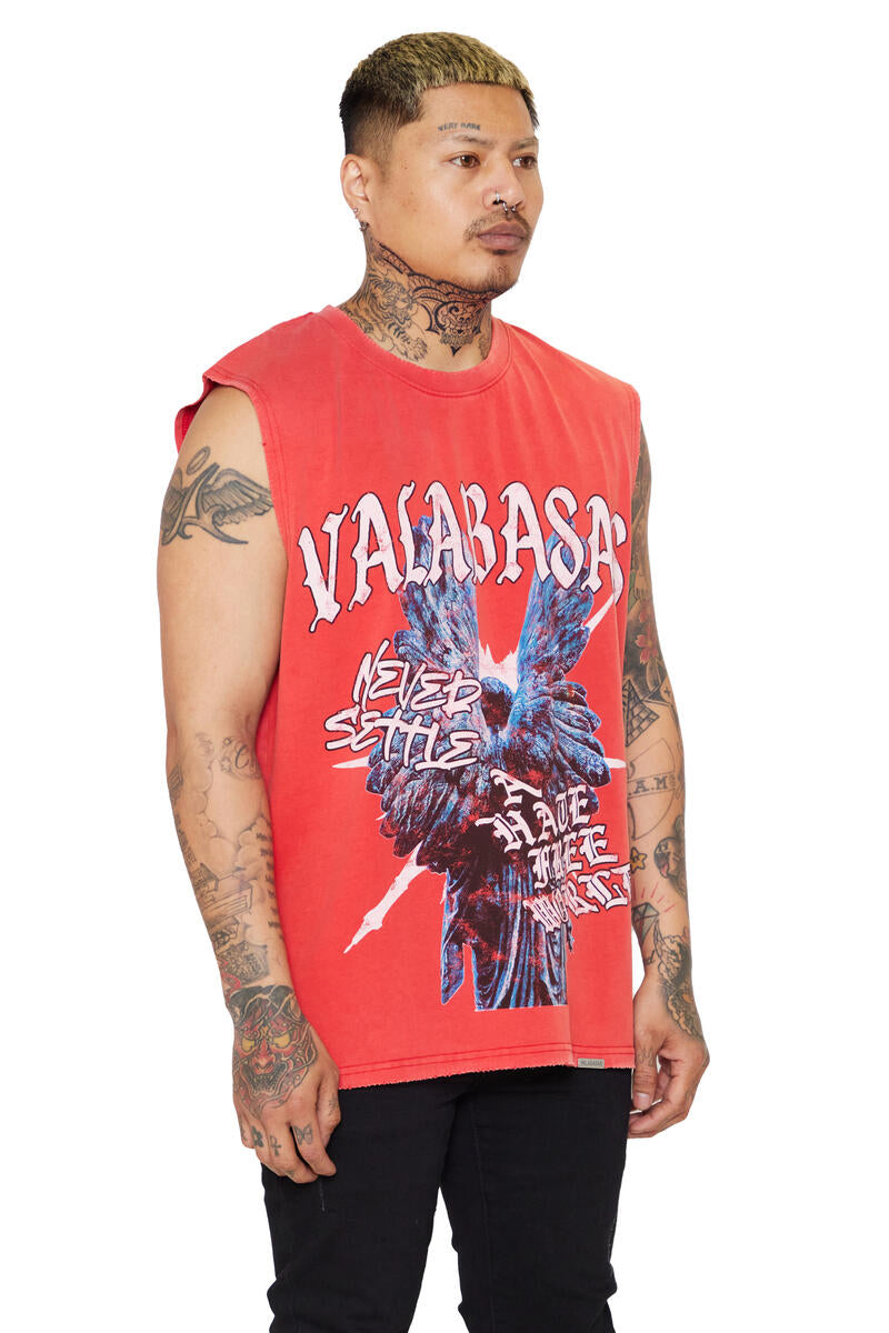 VALABASAS 'HATE FREE' CUT OFF TEE