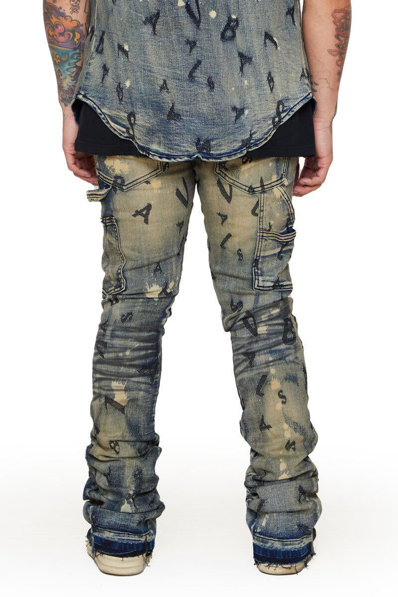 VALABASAS "V-SCRABBLE" DENIM STACKED