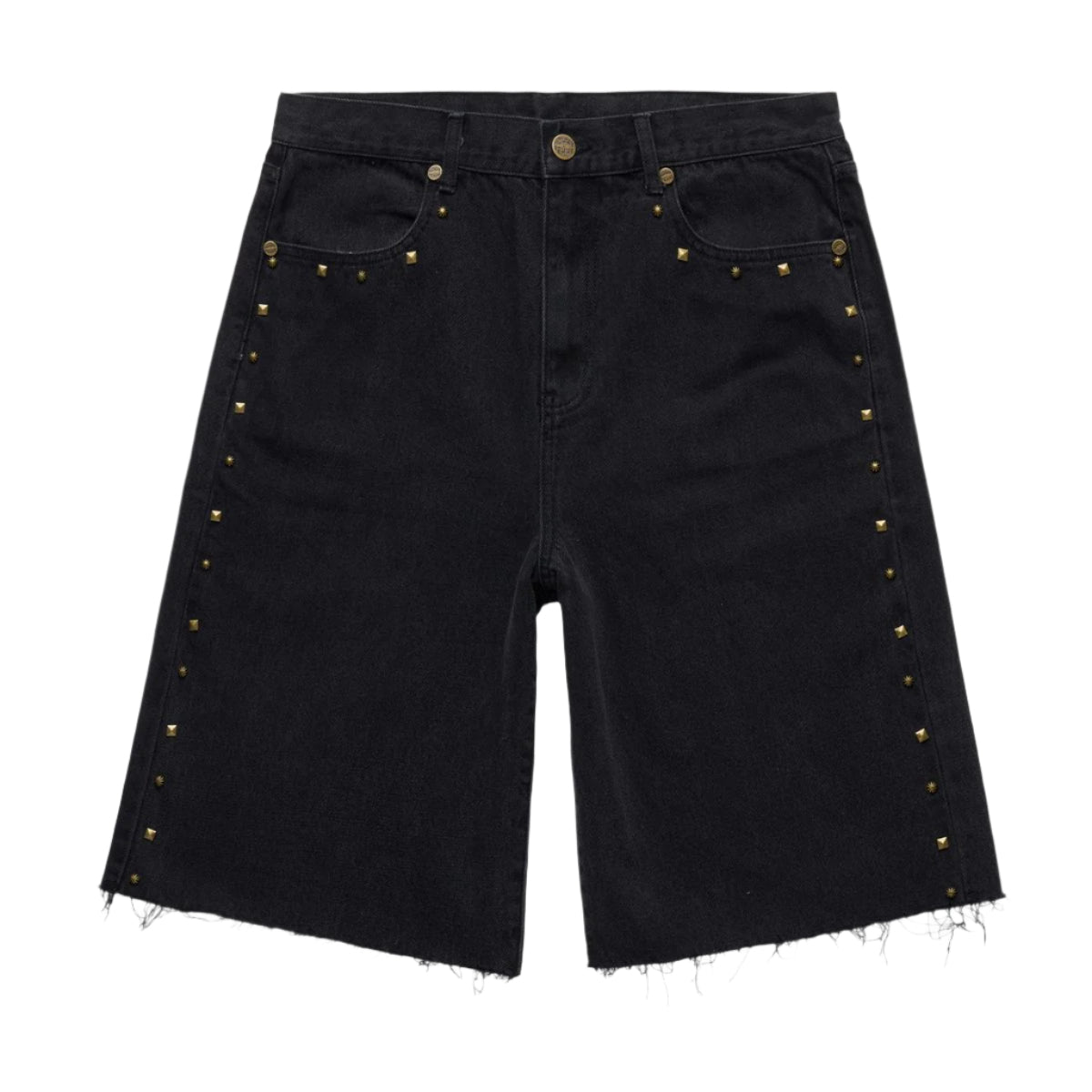 HOMME+FEMME Studded Denim Shorts