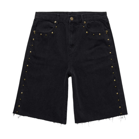 HOMME+FEMME Studded Denim Shorts