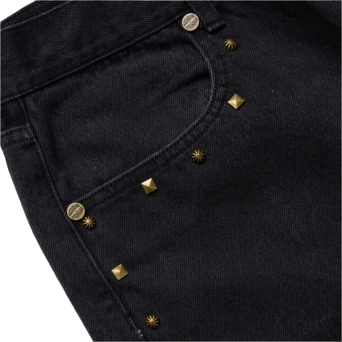 HOMME+FEMME Studded Denim Shorts