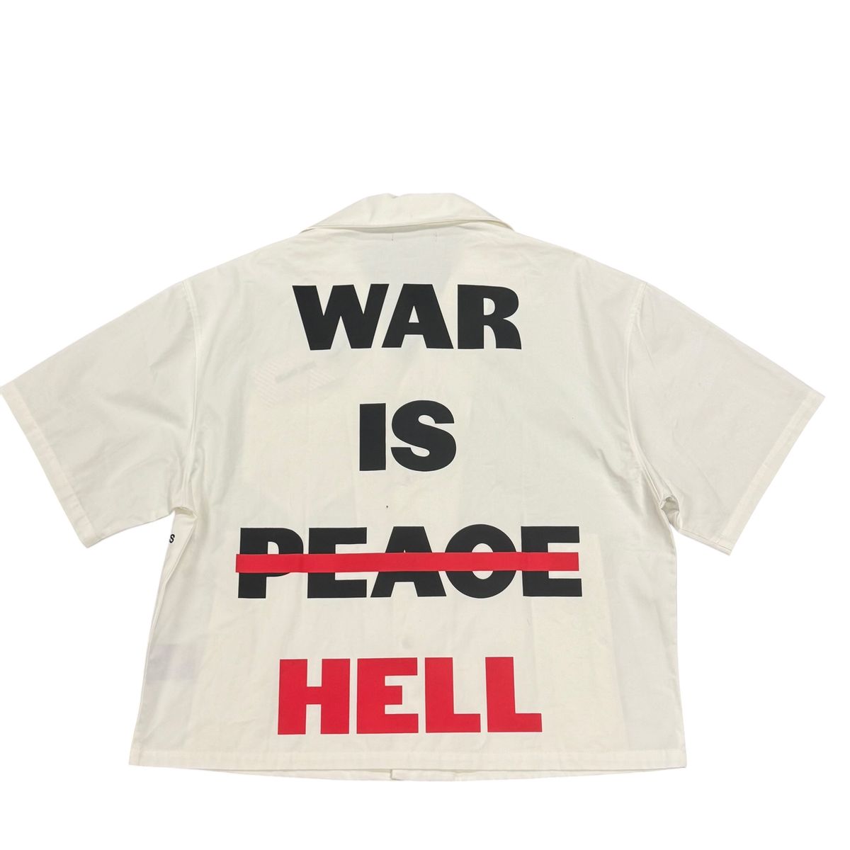 "NO PEACE" BUTTON DOWN