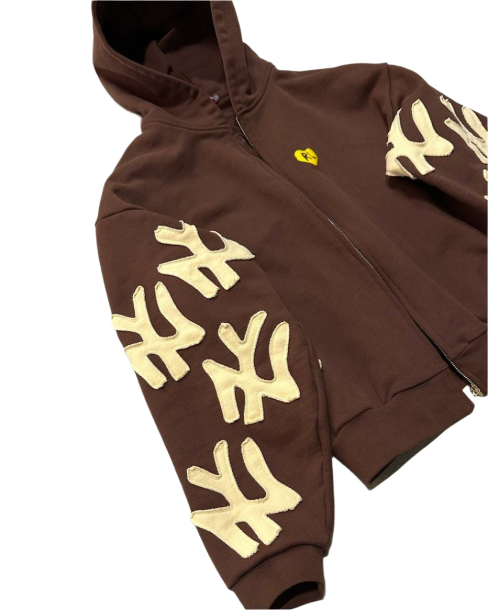 RED LETTERS Not NY Lovers Scattered Zip Up
