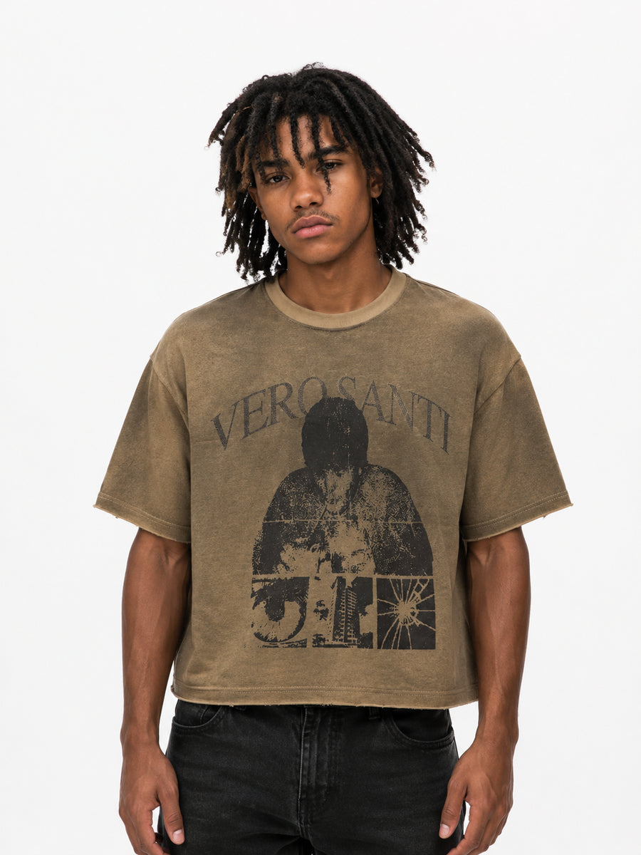 Envy | Washed Brown Graphic Tee