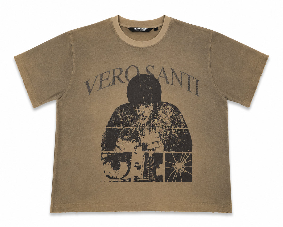 Envy | Washed Brown Graphic Tee