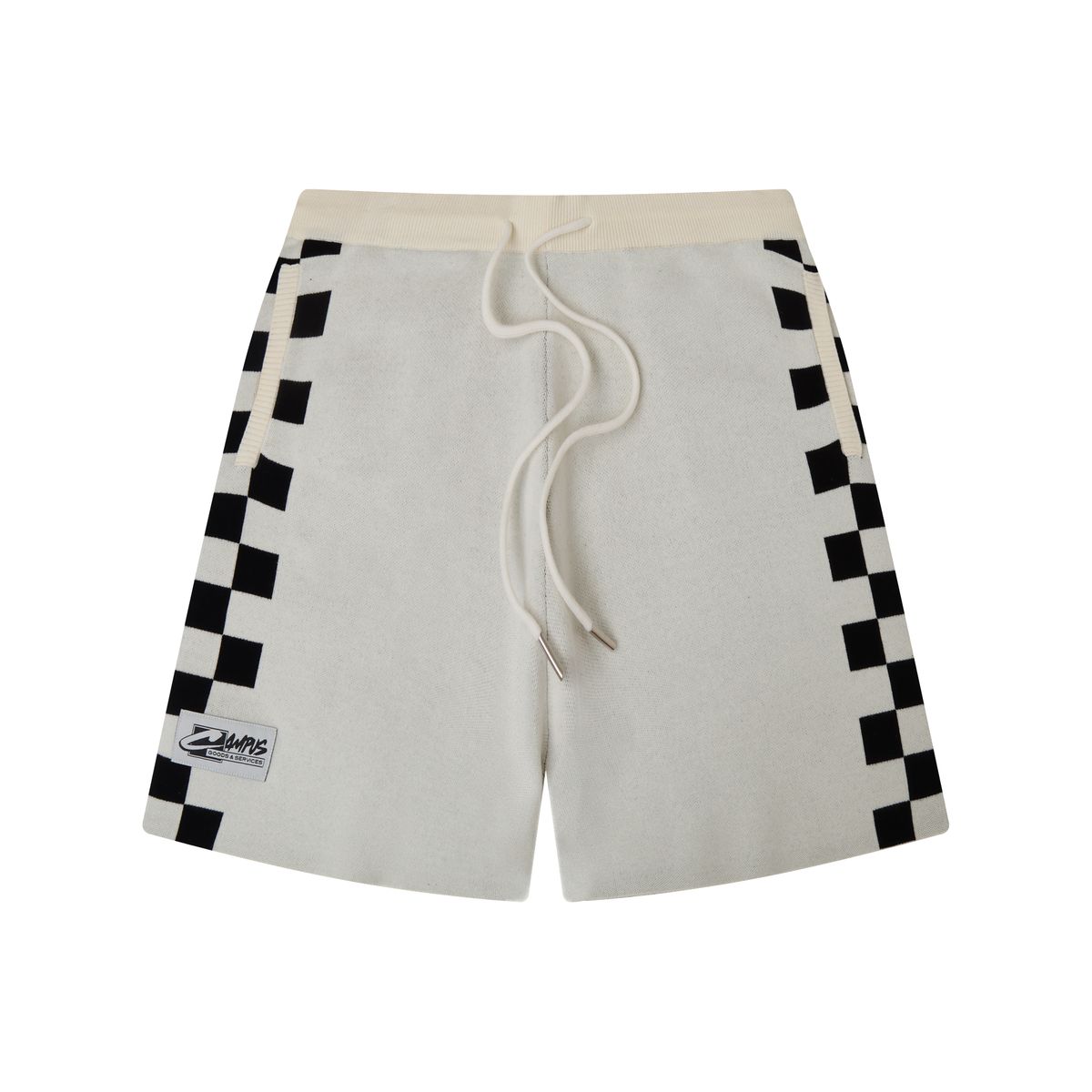 Campus Goods Checkered Jacquard Short Cream