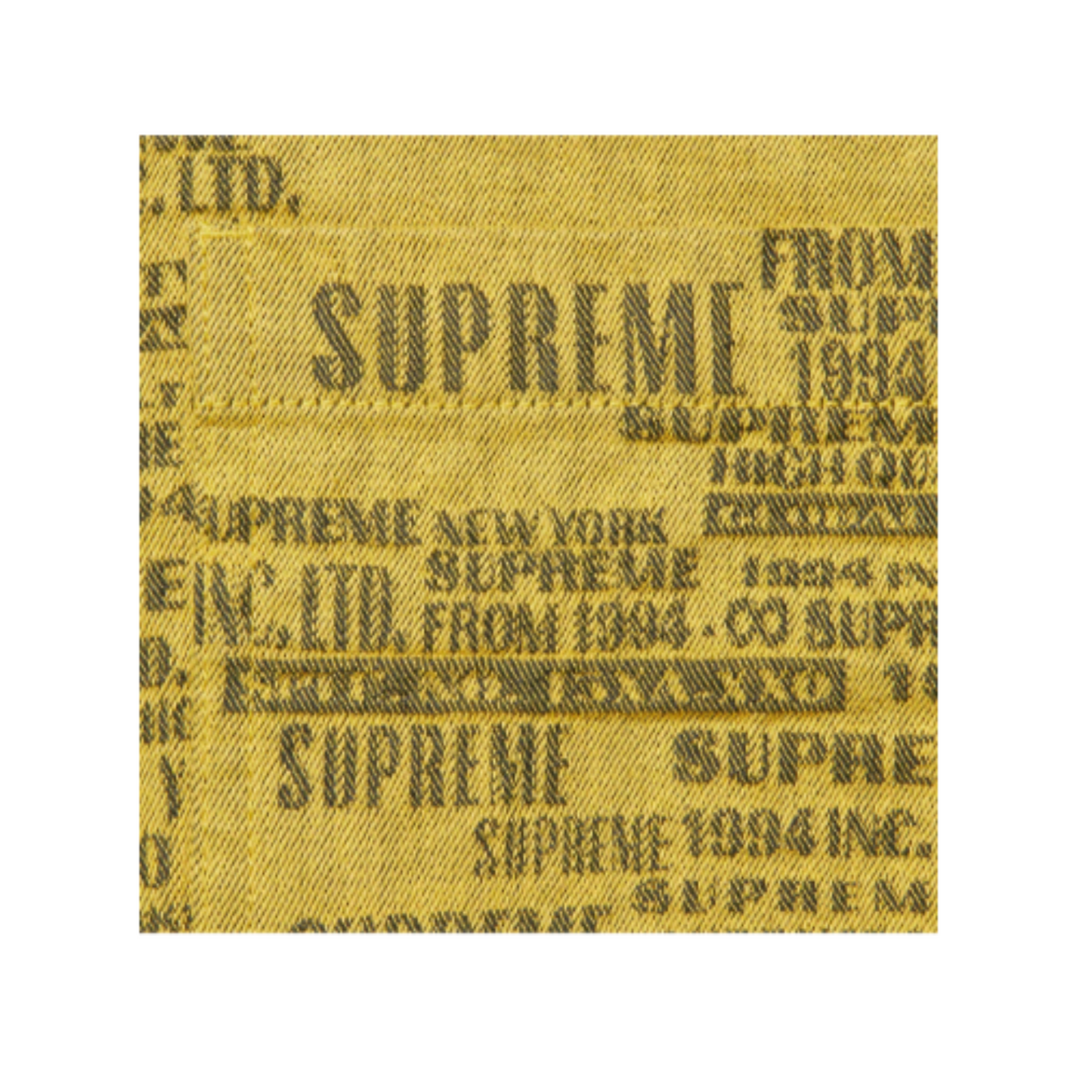 SUPREME Trademark Jacquard Denim Shirt - 'Washed Yellow'