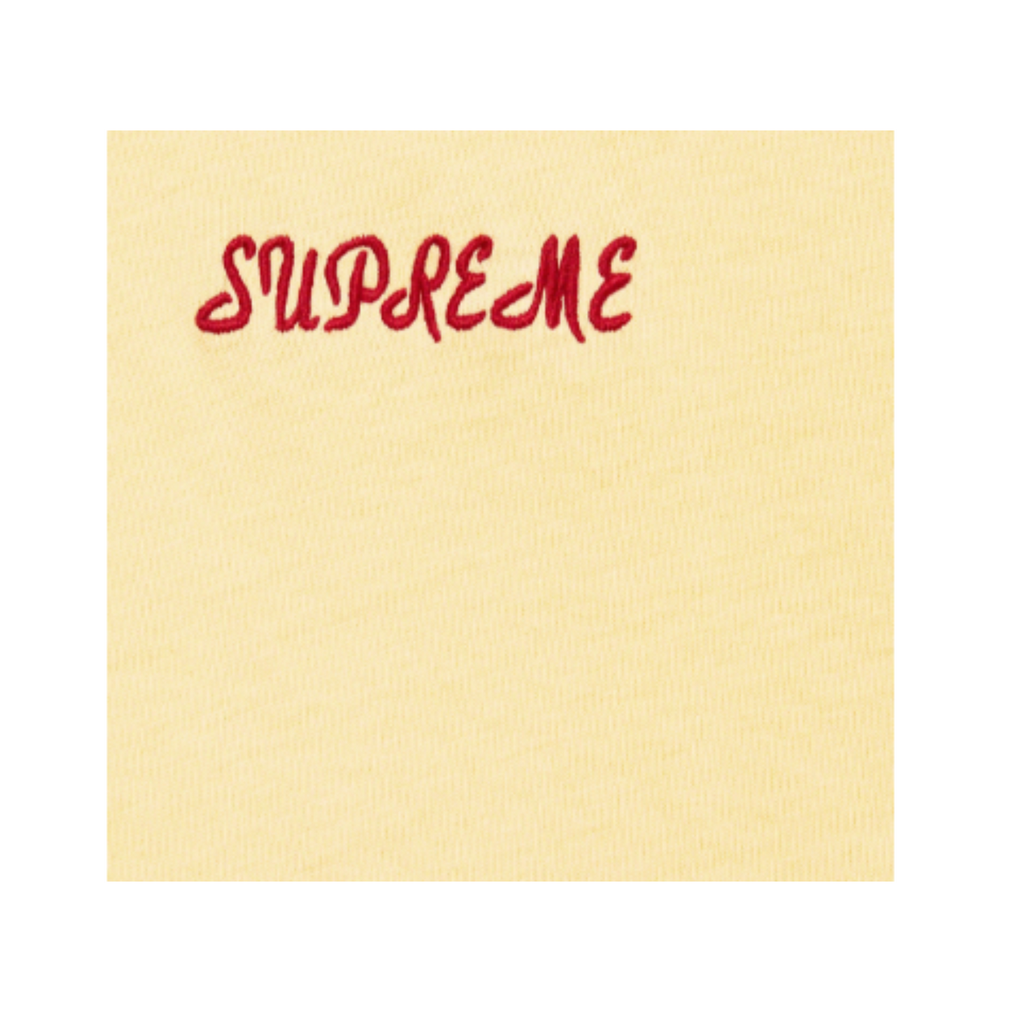 SUPREME Washed Script Short-Sleeve Top 'Yellow'