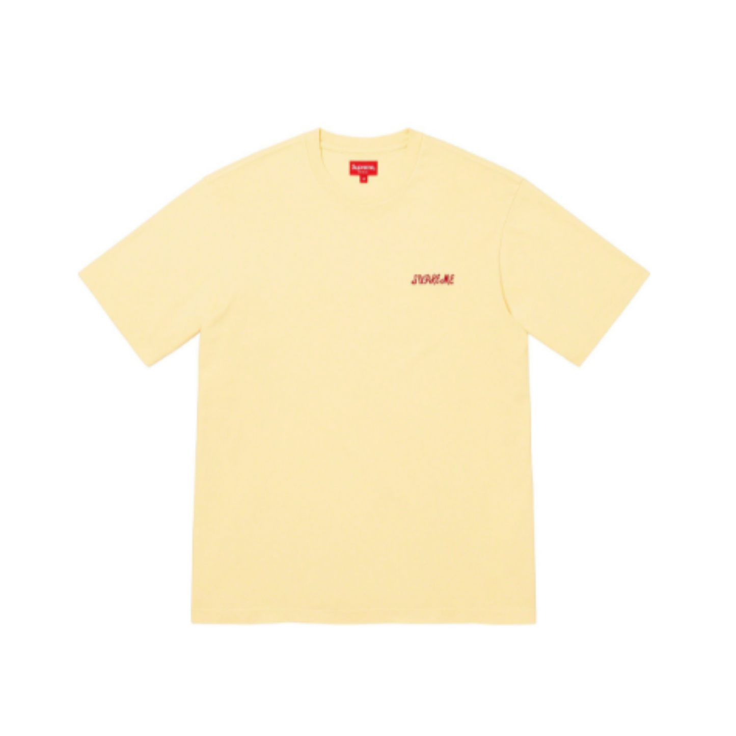 SUPREME Washed Script Short-Sleeve Top 'Yellow'