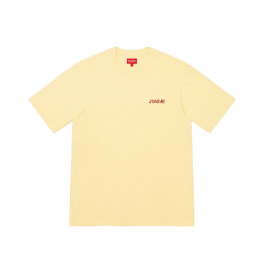 SUPREME Washed Script Short-Sleeve Top 'Yellow'