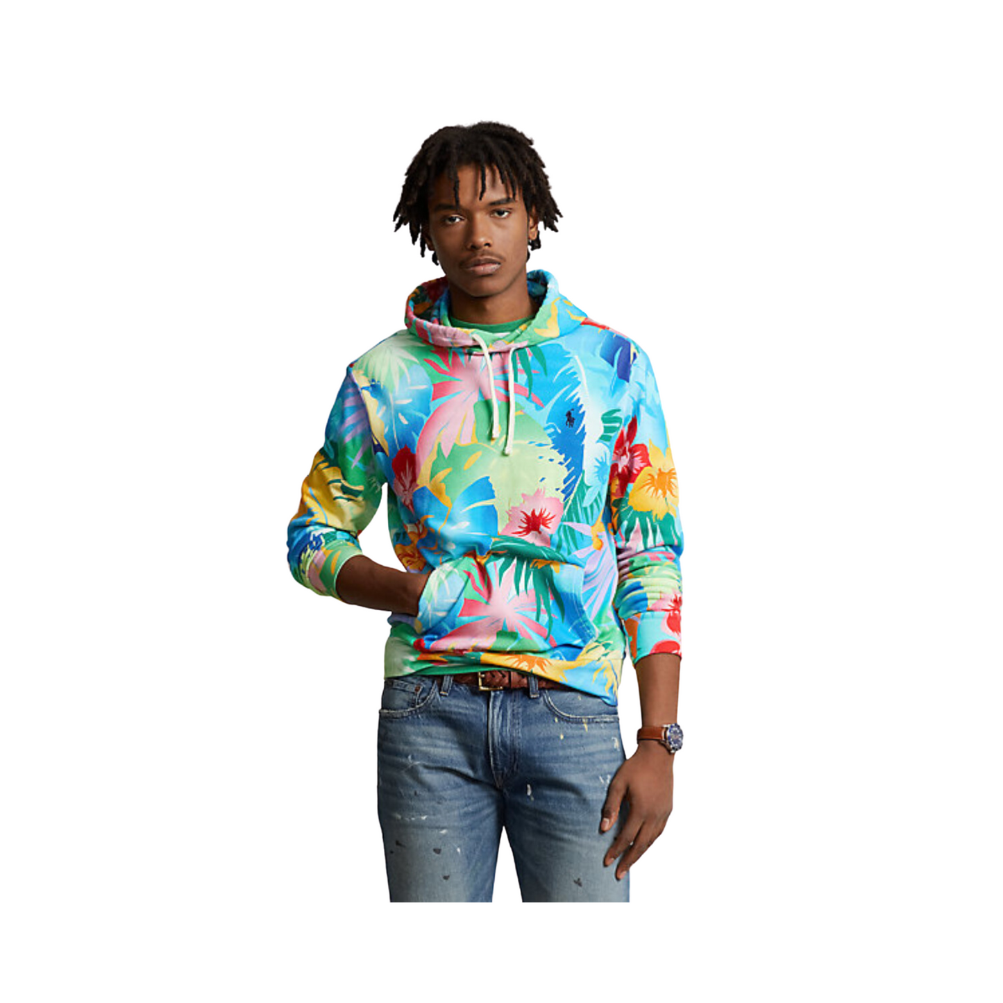 RALPH LAUREN Floral Spa Terry Hoodie