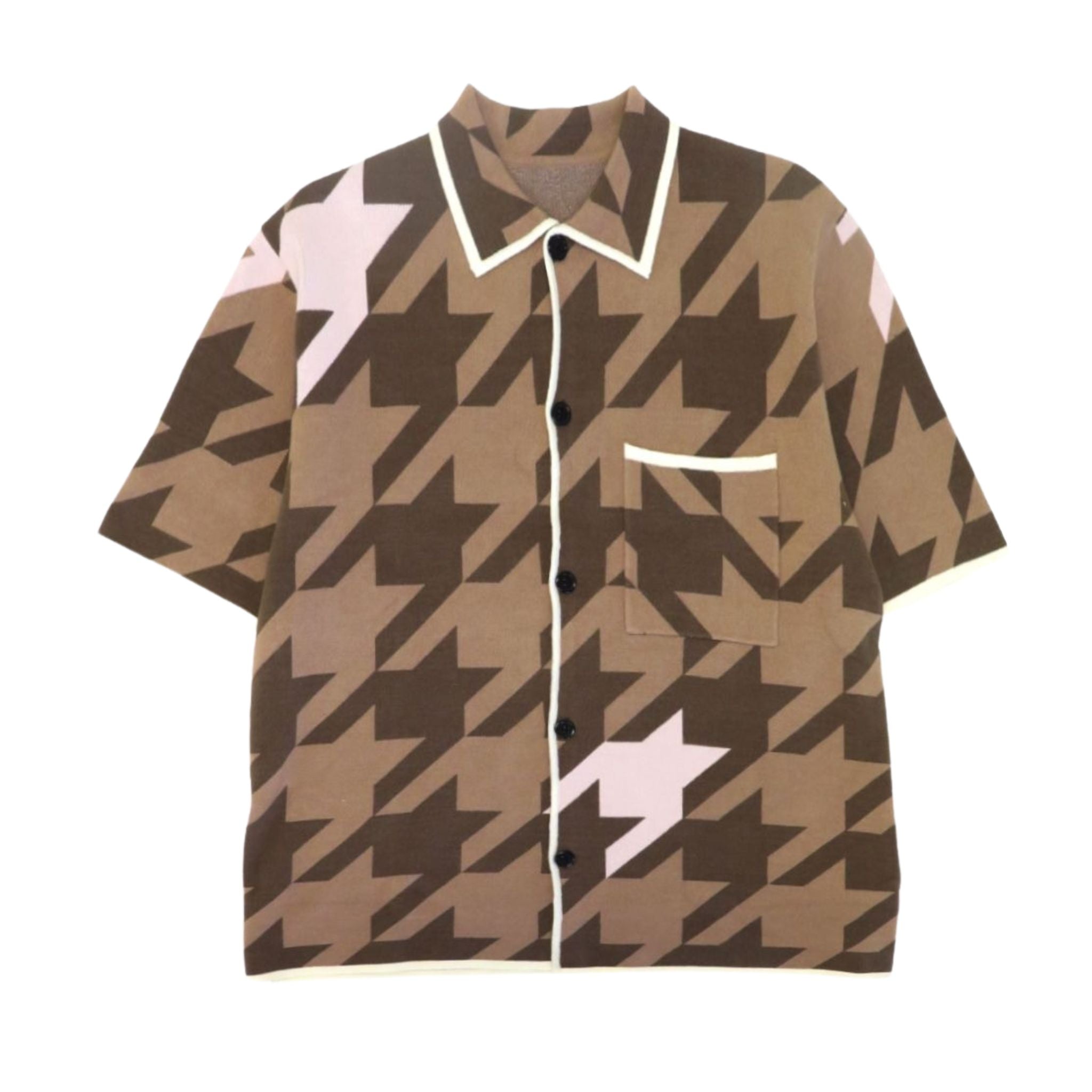 FREE REFILLS CHECKS JACQUARD BUTTON UP