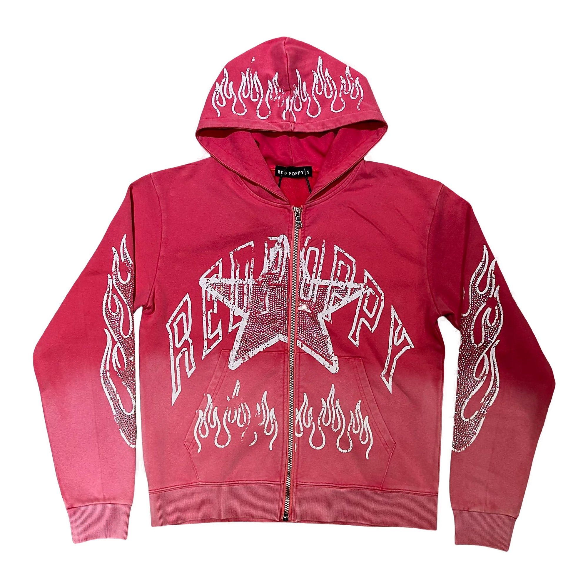 Red Poppy Hoodie - Pink Color