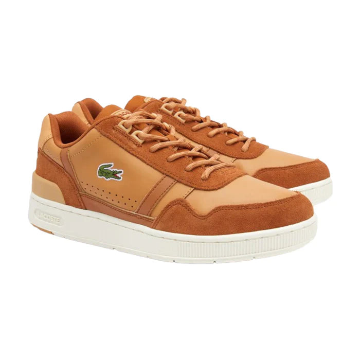 LACOSTE-T-CLIP LEATHER TRAINERS