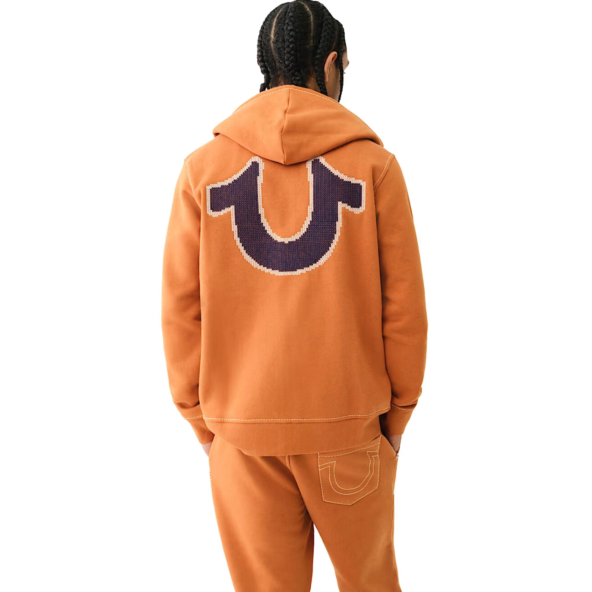 TRUE RELIGION BIG T CROSS ZIP UP