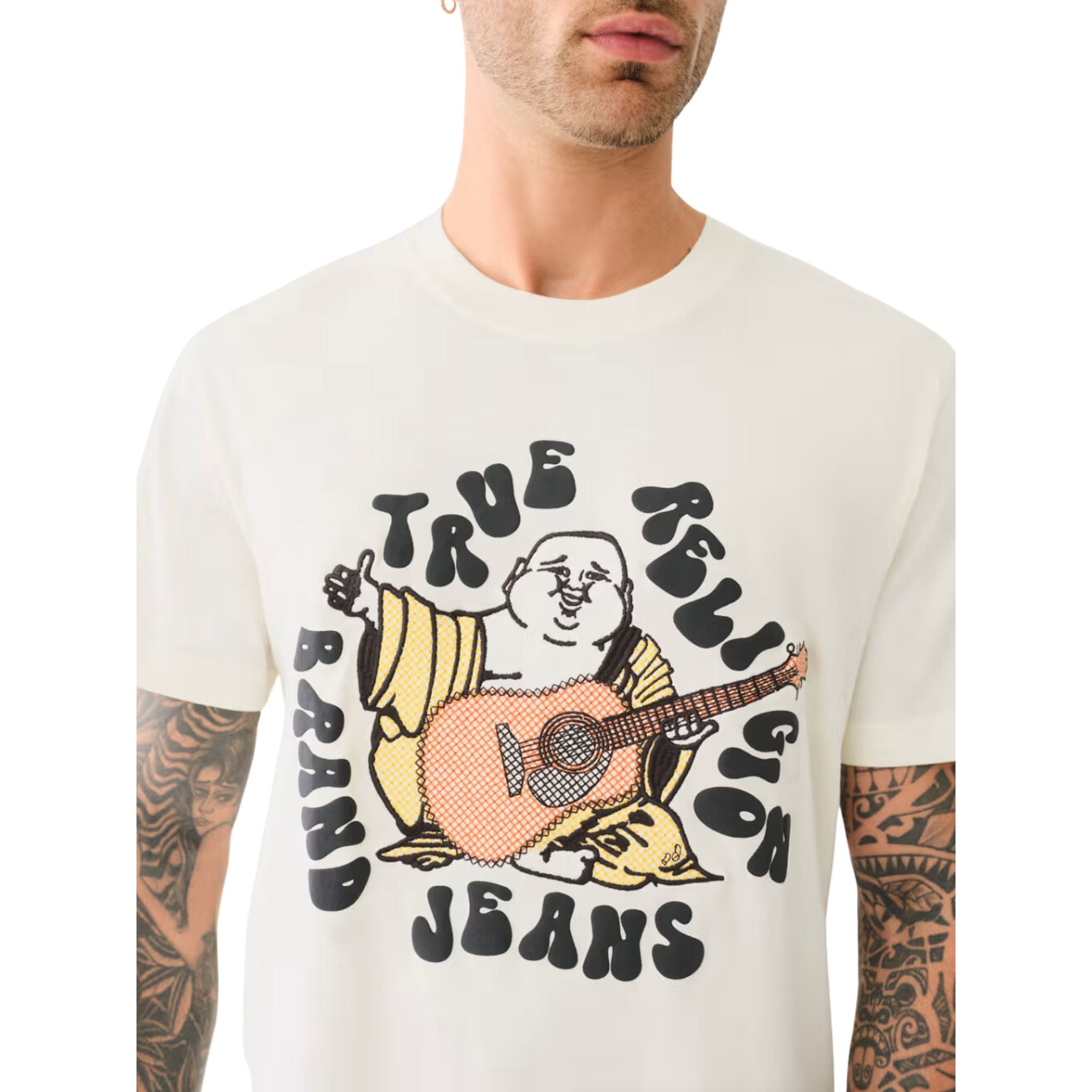 TRUE RELIGION SS CROSS STITCH HIPPIE TEE