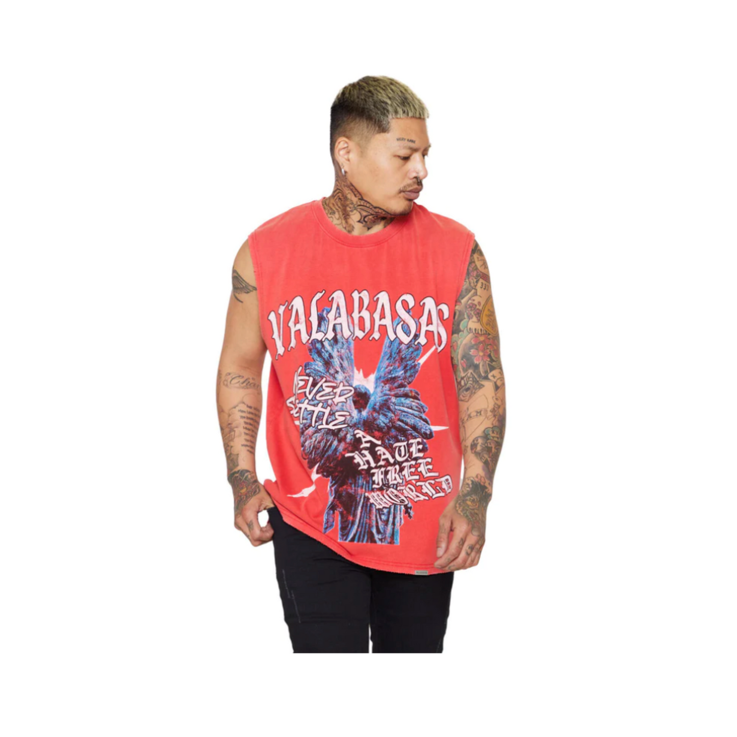 VALABASAS 'HATE FREE' CUT OFF TEE