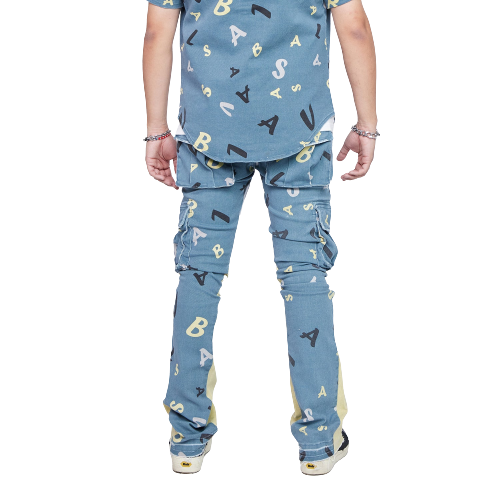 VALABASAS "PUZZLED" DENIM Stacked