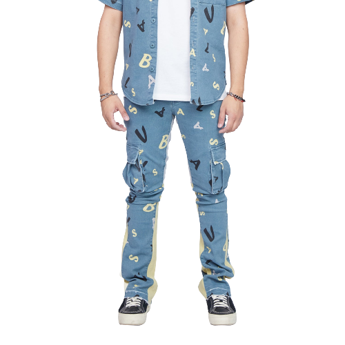 VALABASAS "PUZZLED" DENIM Stacked