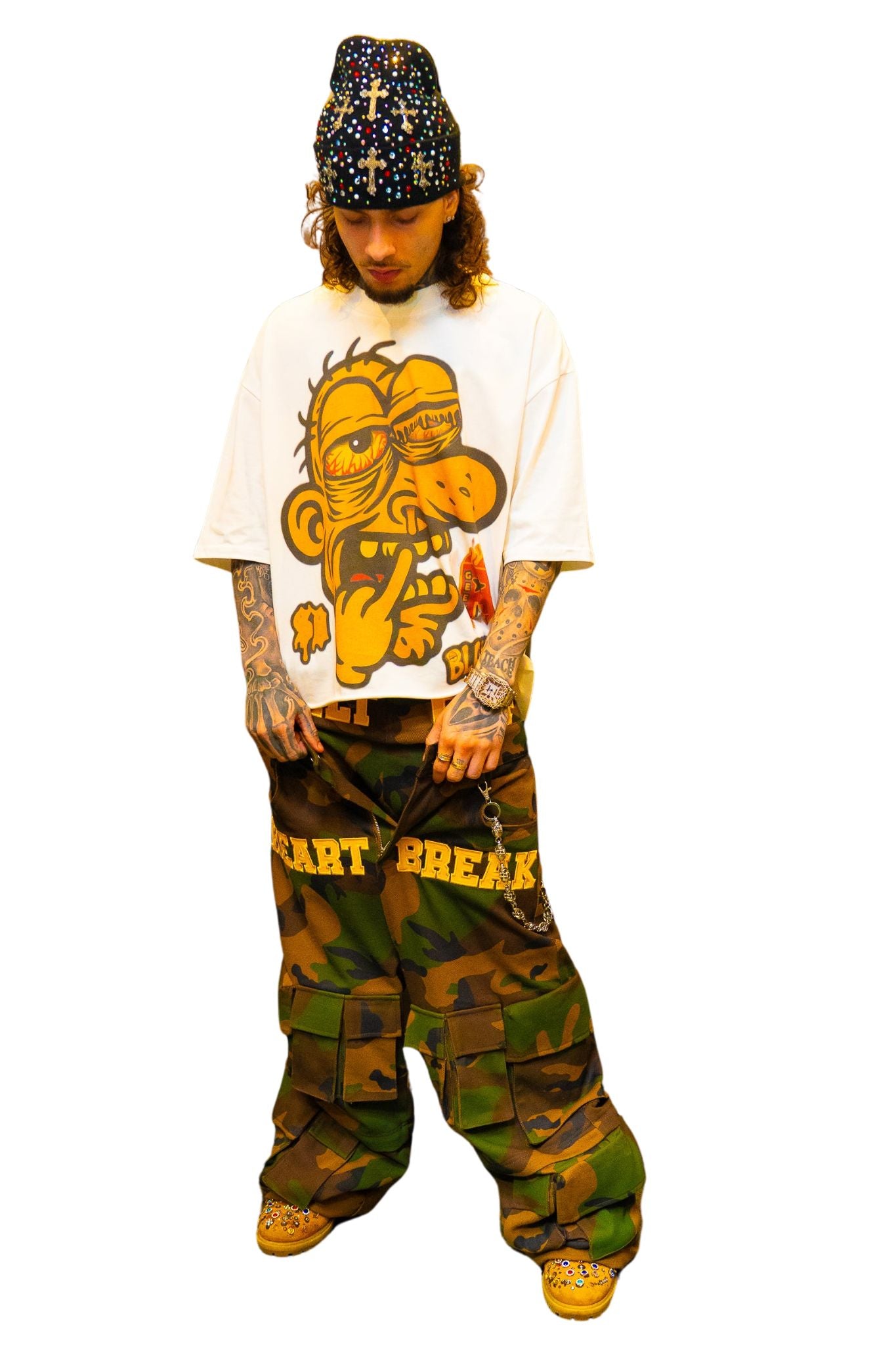 BUILT OF HEARTBREAK | V2 Double Waist Camo Cargo