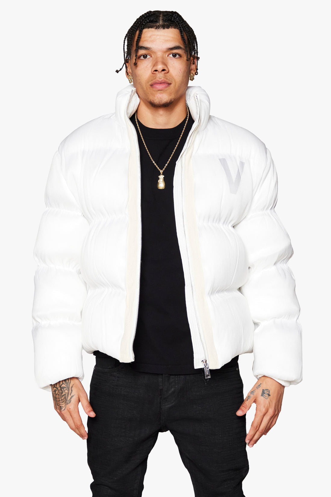 SPECTRA" BLACK LIGHT UP PUFFER JACKET