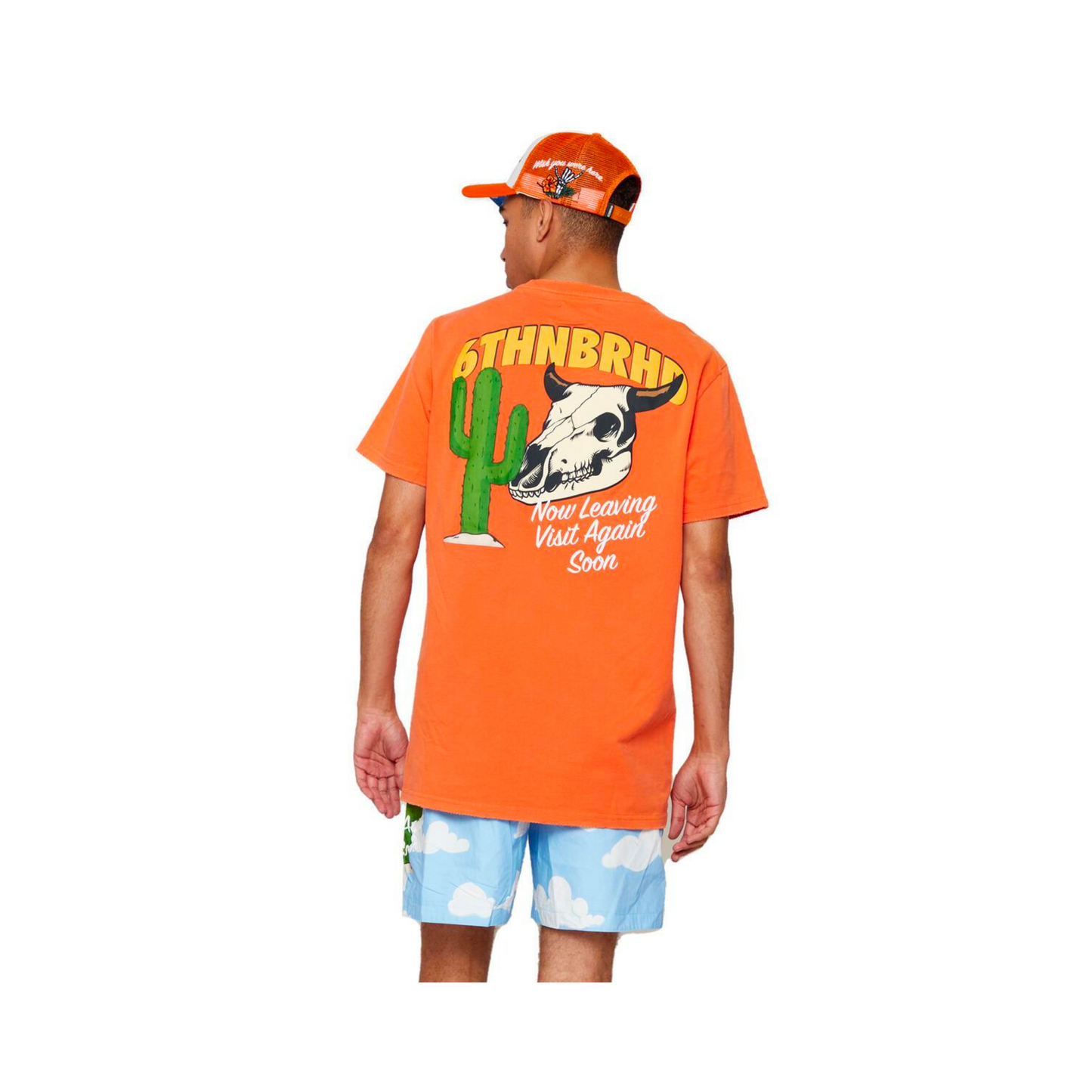 6TH NBRHD Now Leaving Tee - Orange