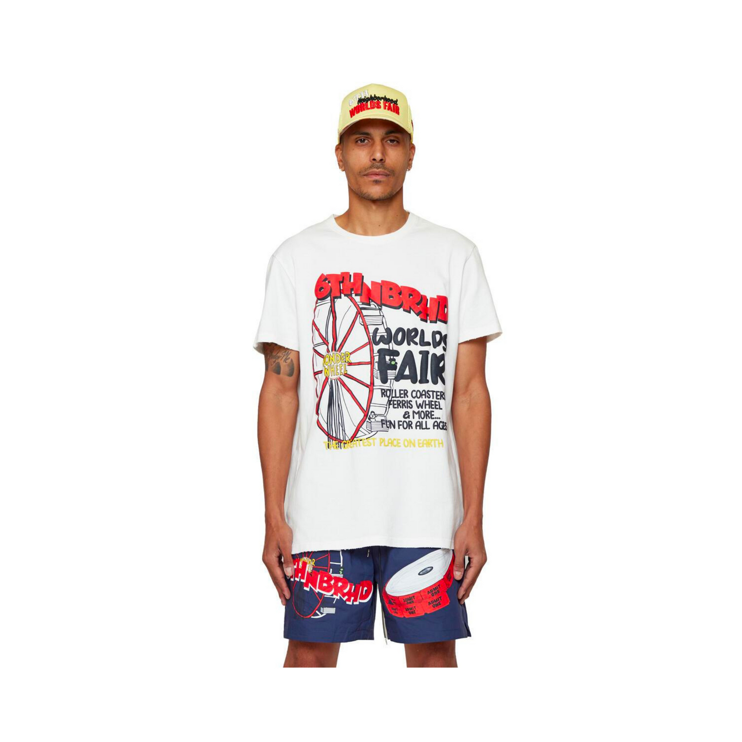 6TH NBRHD Wonder Wheel Tee - White