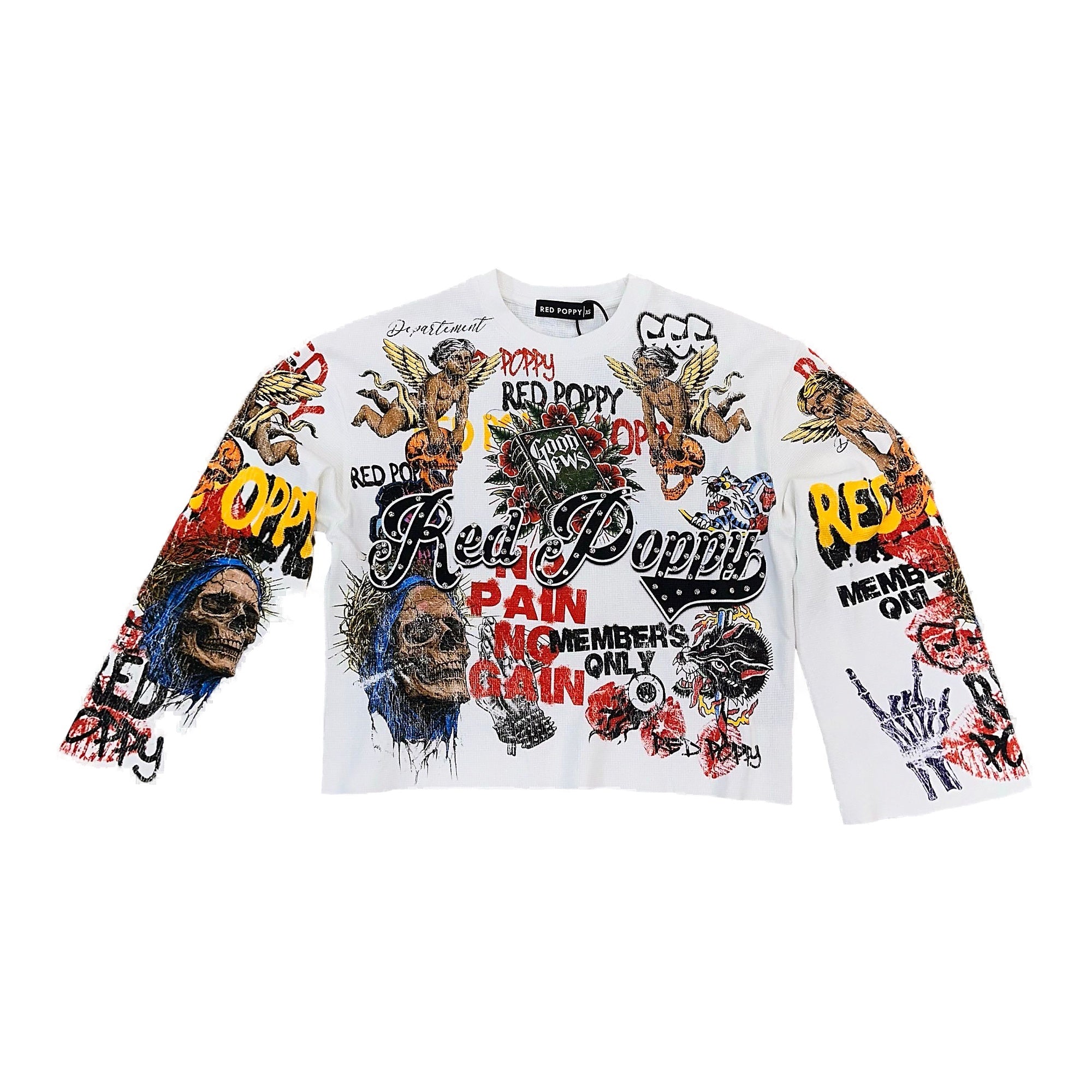 Red Poppy White Shirt