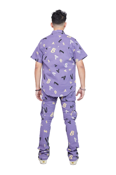VALABASAS "WOVEN -PUZZLED" BUTTON UP