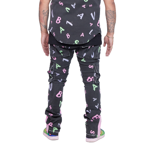 VALABASAS "PUZZLED" DENIM Stacked