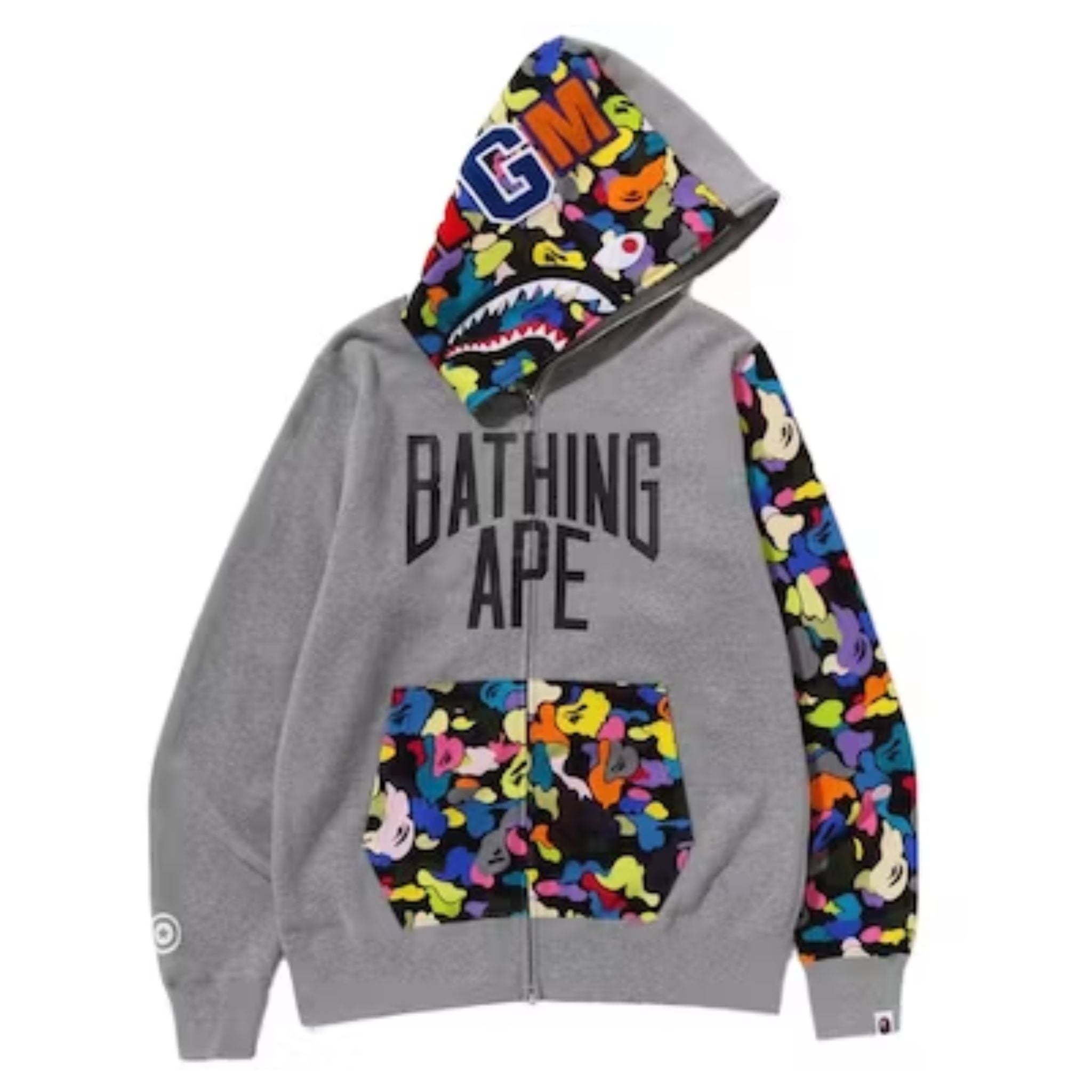 BAPE | Multi Camo NYC Logo Shark Hoodie