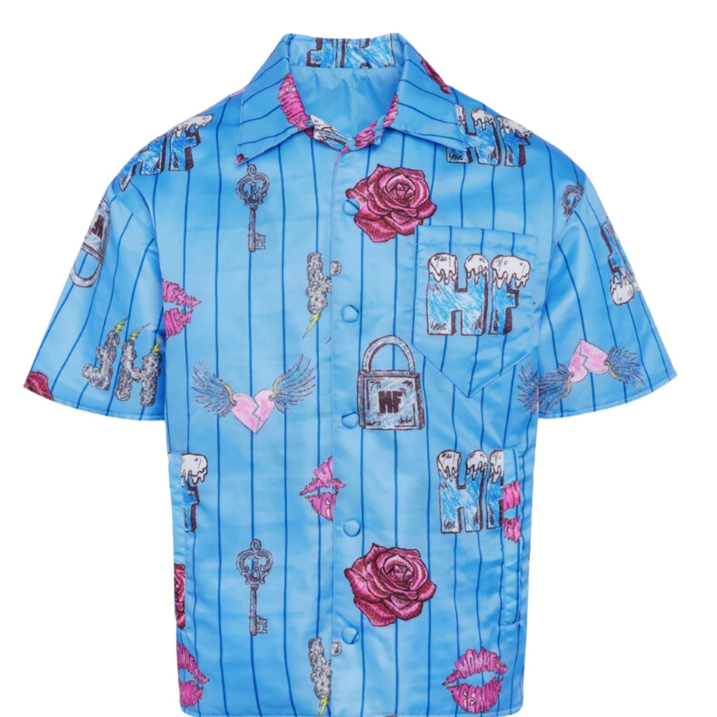 HOMME+FEMME DOODLE PUFFER SHIRT