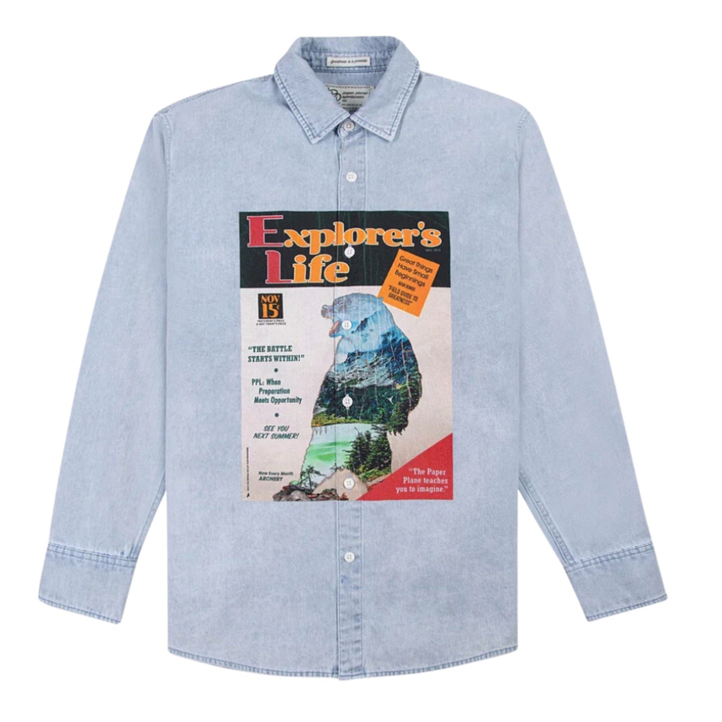 PAPER PLANES Explorer's Life Denim Shirt