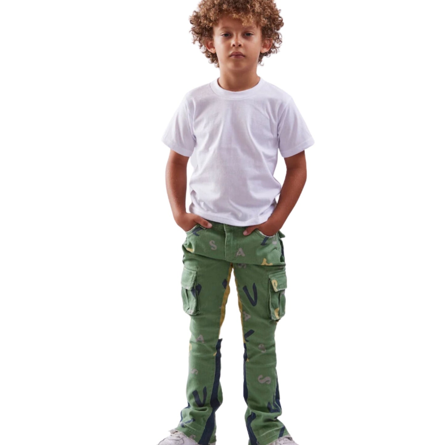 VALABASAS VPLAY PUZZLED DENIM STACKED