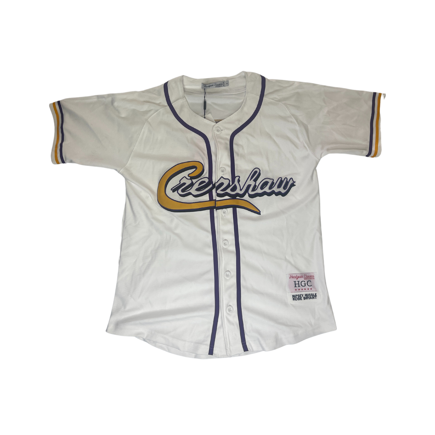HEADGEAR CLASSICS - CRENSHAW KOBE WHITE 8 BASEBALL JERSEY