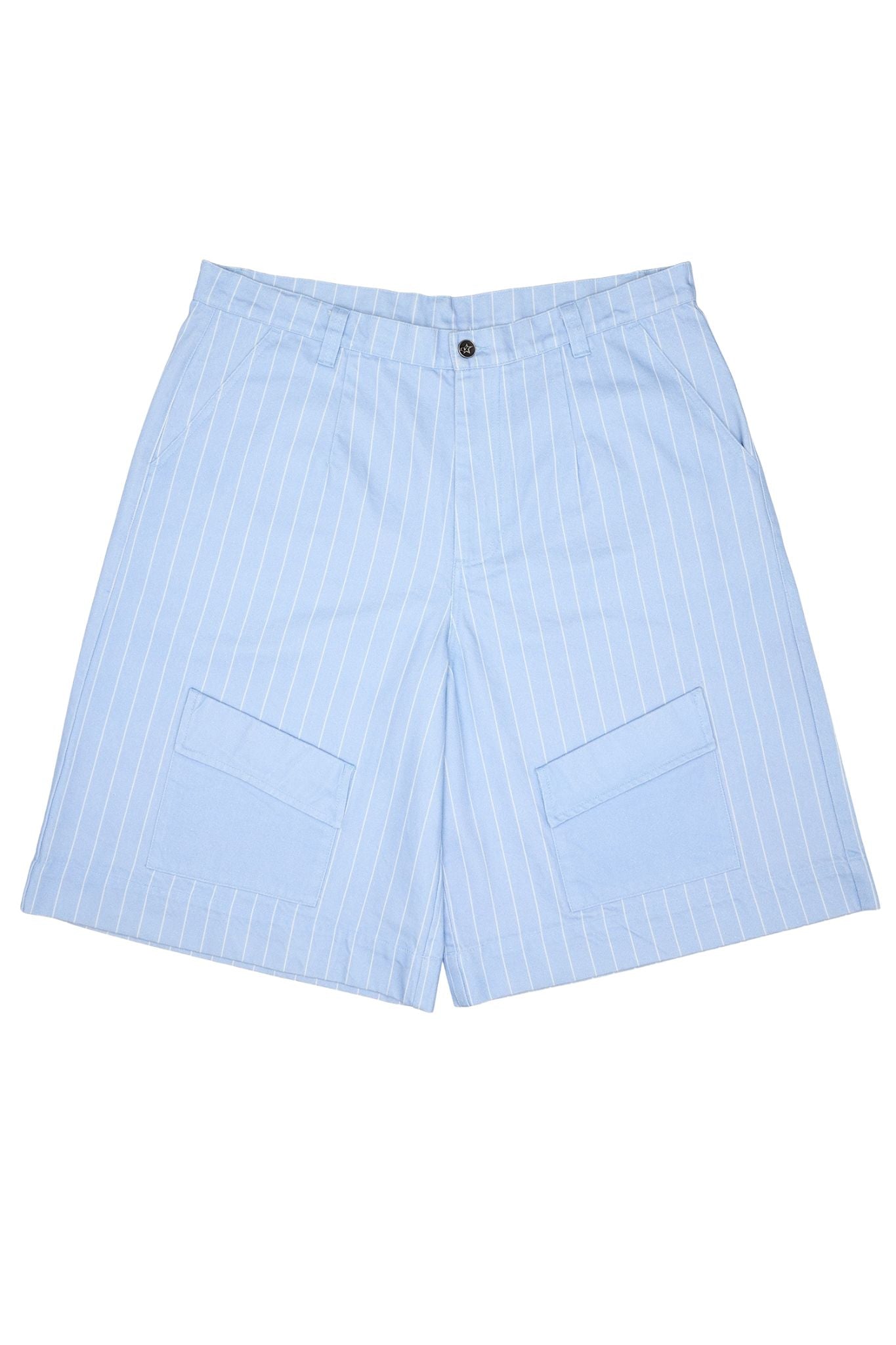 CACTUS VALLEY | Pleated Cargo Pinstripe Shorts