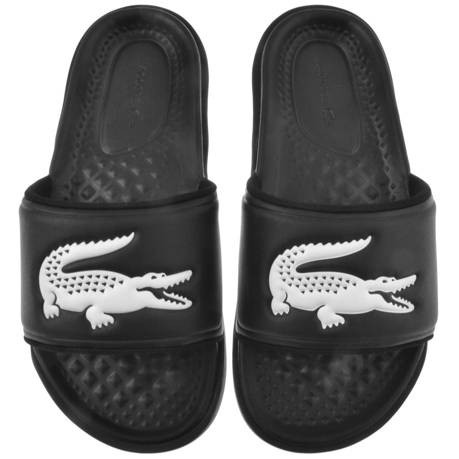 Lacoste Croco Dualiste Sliders Black