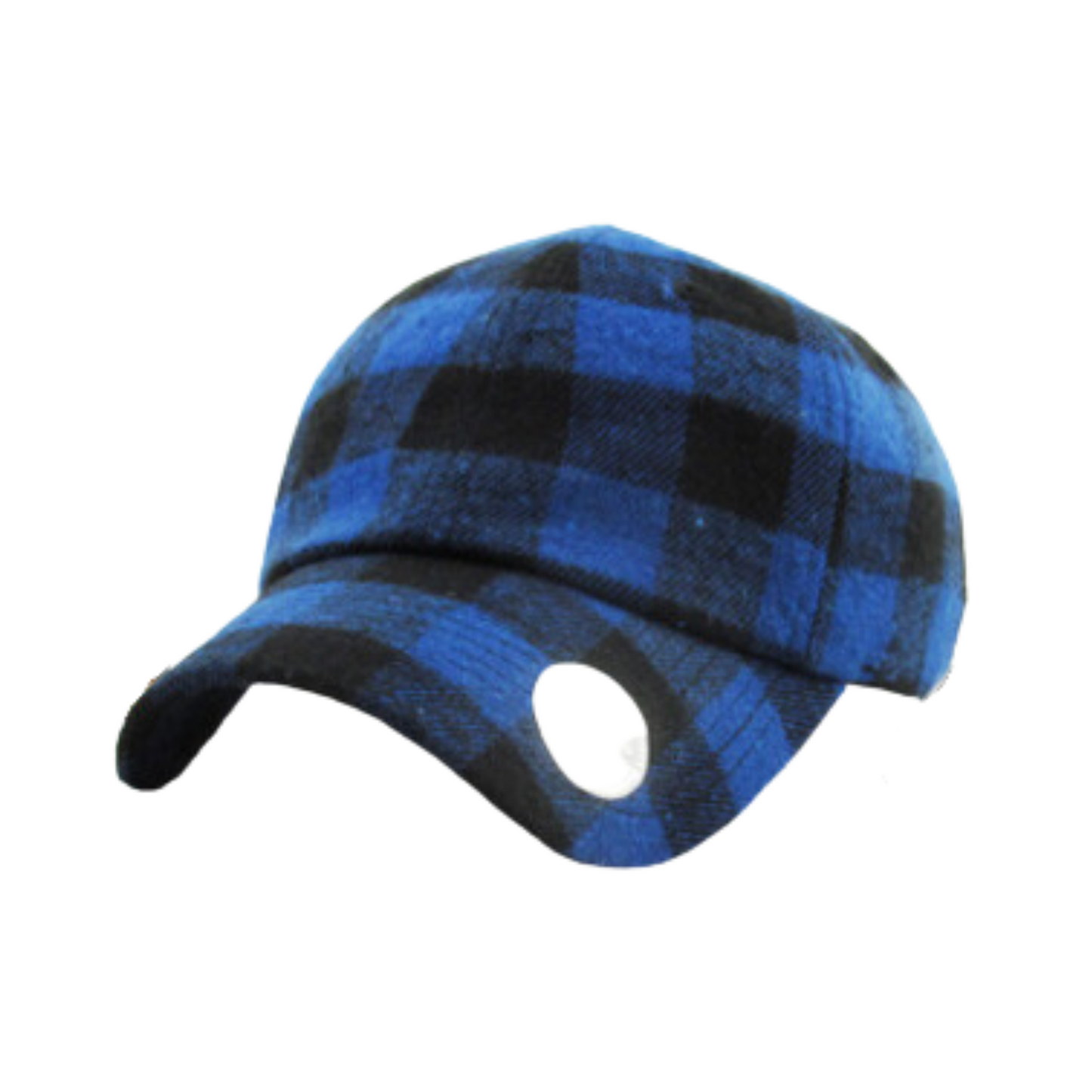 PLAID BASEBALL CAPS - Blue Black