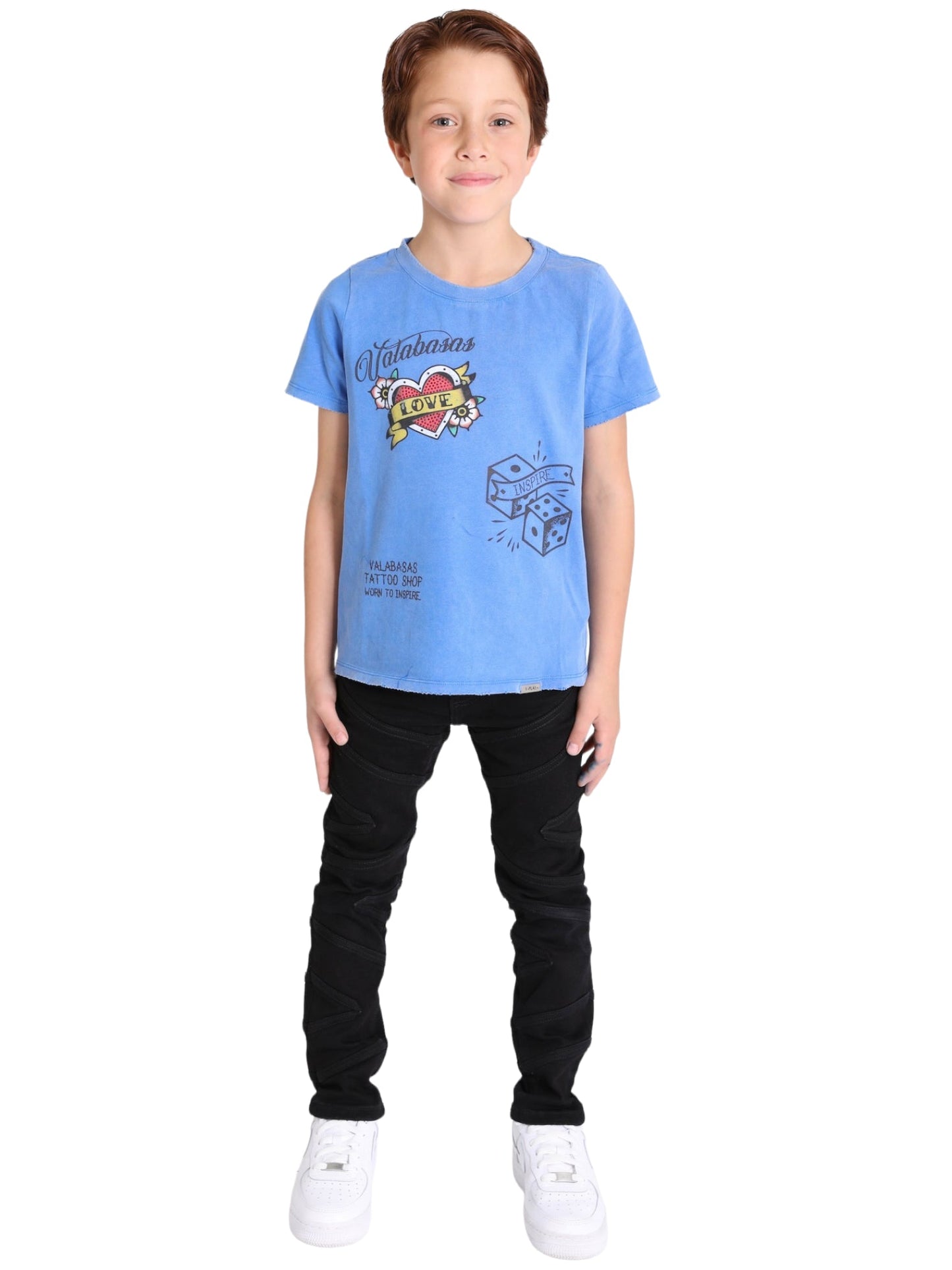 VPLAY TEE “FOR THE LOVE TAT” VINTAGE BLUE