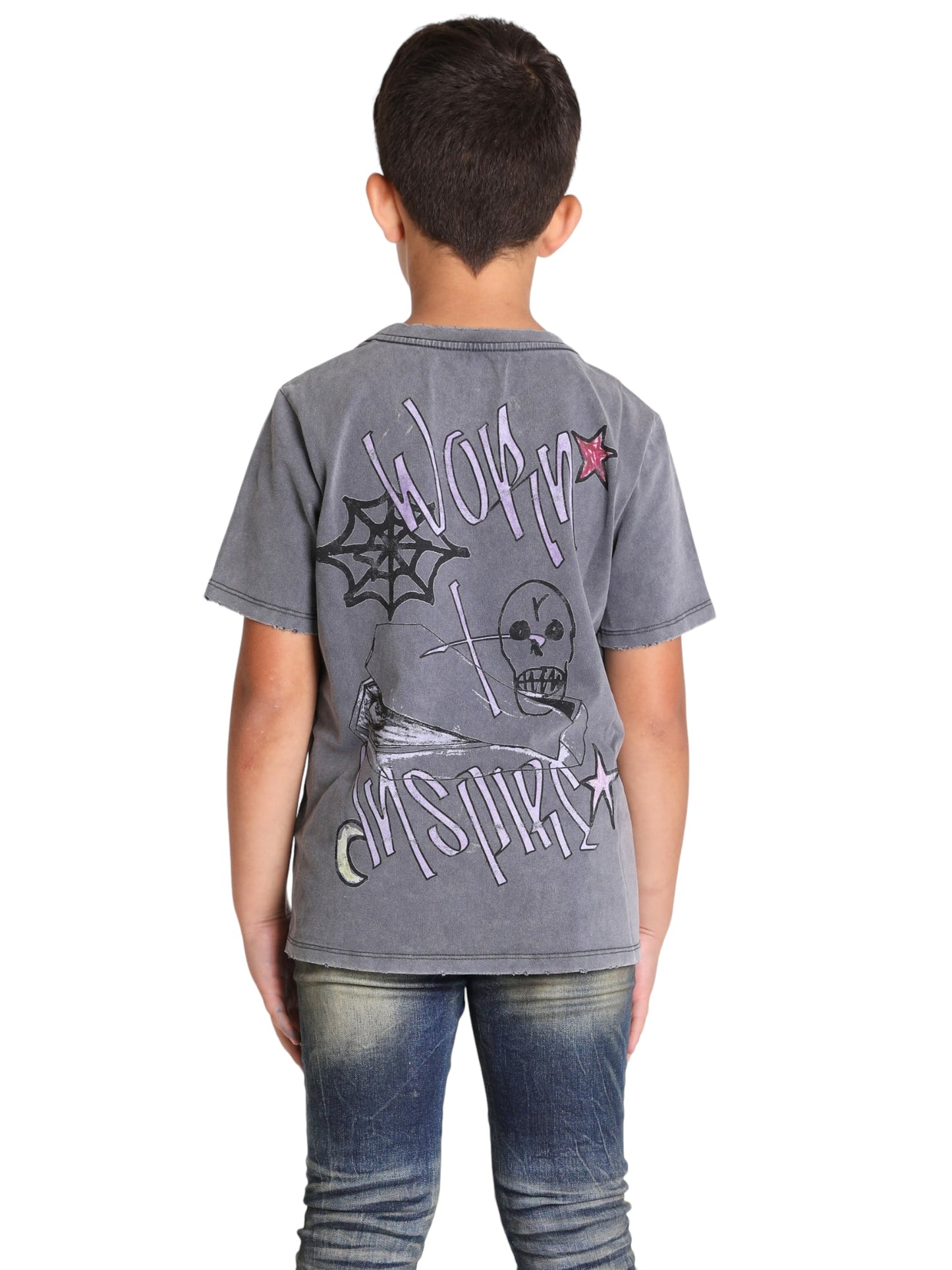 VPLAY TEE "COBBWEBS" VINTAGE BLACK