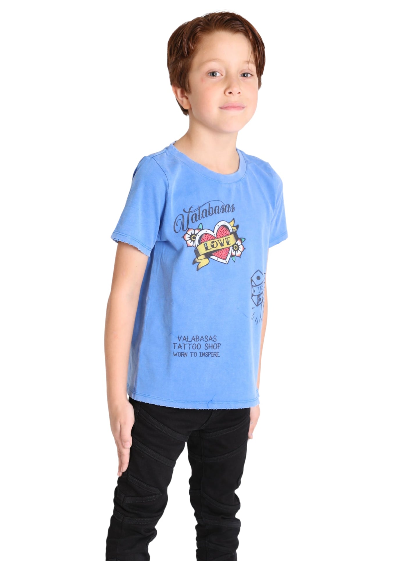 VPLAY TEE “FOR THE LOVE TAT” VINTAGE BLUE