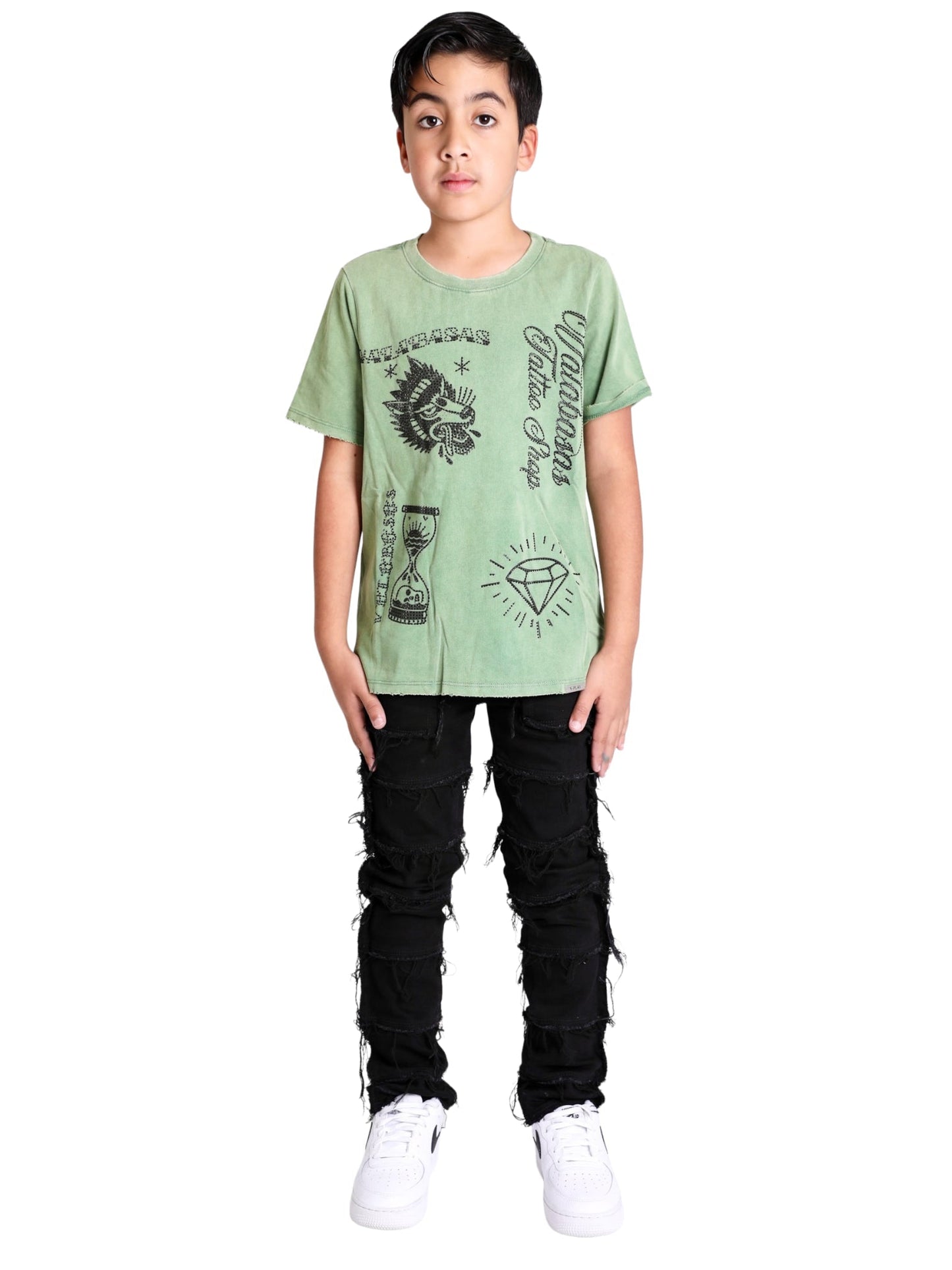 VPLAY TEE "LEGACY TAT" WASHED FIELD GREEN