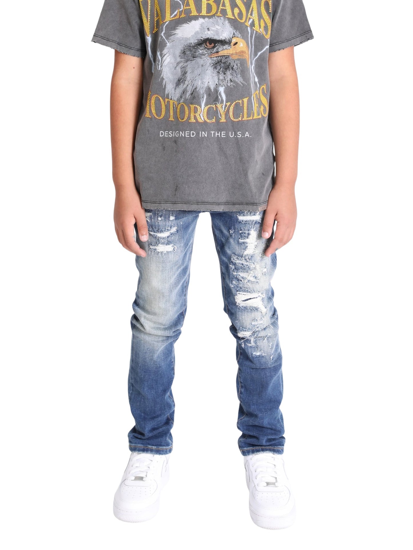 VPLAY KIDS JEANS “AZURITE” LIGHT WASHED