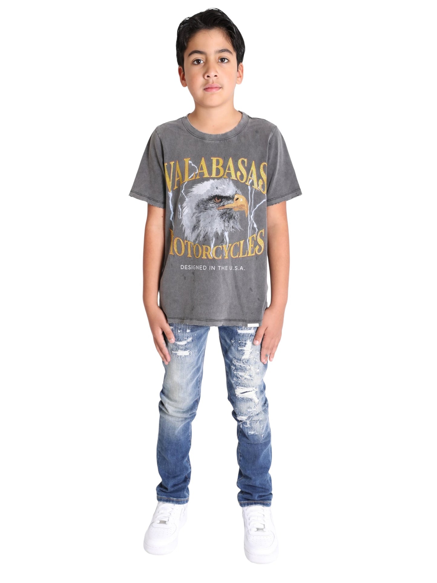 VPLAY TEE "V CYCLES" GREY