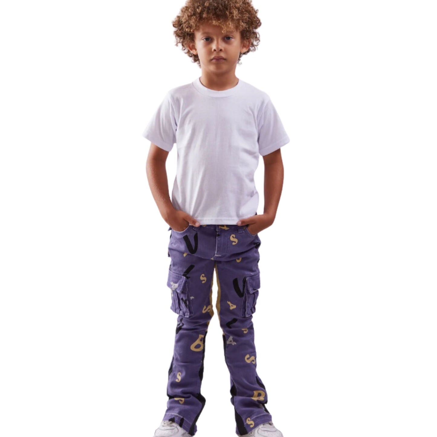 VALABASAS VPLAY PUZZLED DENIM STACKED