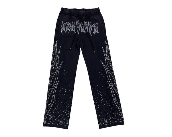 Red Poppy Men's Sweatpants - Black